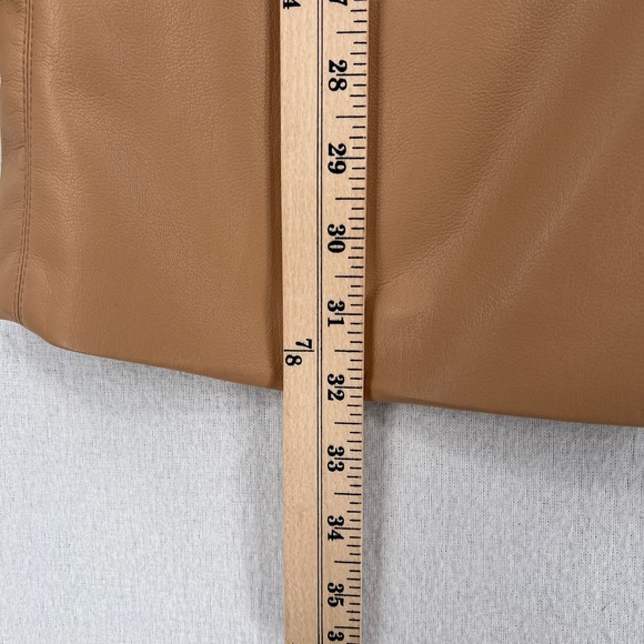 FRANKIES BIKINIS Vegan Leather Blazer Womens Small Tan Earth Oversized NWT - Picture 16 of 16
